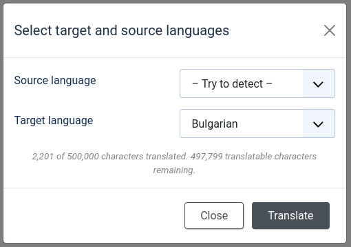 Translator popup